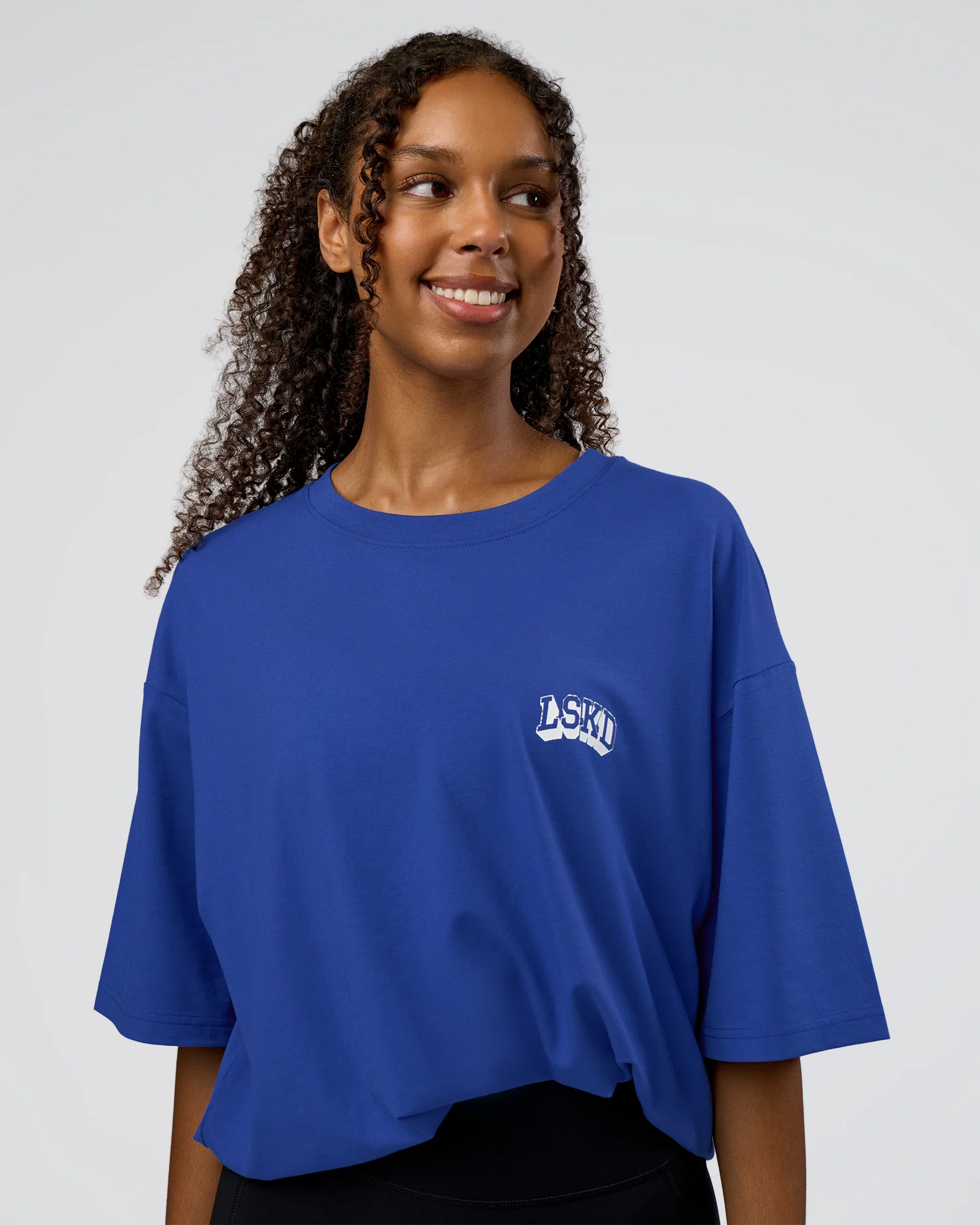 16909-grid-flxcotton-oversized-tee-power-cobalt-white-3.webp Grid FLXCotton Oversized Tee - Power Cobalt-White