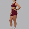Fusion Ultra High-Rise 4" Short Pockets - Cordovan