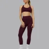 Push The Limit Sports Bra - Cherry Lacquer