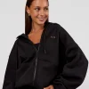 Love The Process Zip Through Hoodie - Black-Sugar Plum