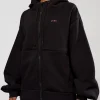 Love The Process Zip Through Hoodie - Black-Sugar Plum