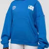 Static Grit Unisex Boxy Hoodie - Palace Blue-White