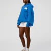 Static Grit Unisex Boxy Hoodie - Palace Blue-White