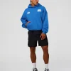 Static Grit Unisex Boxy Hoodie - Palace Blue-White