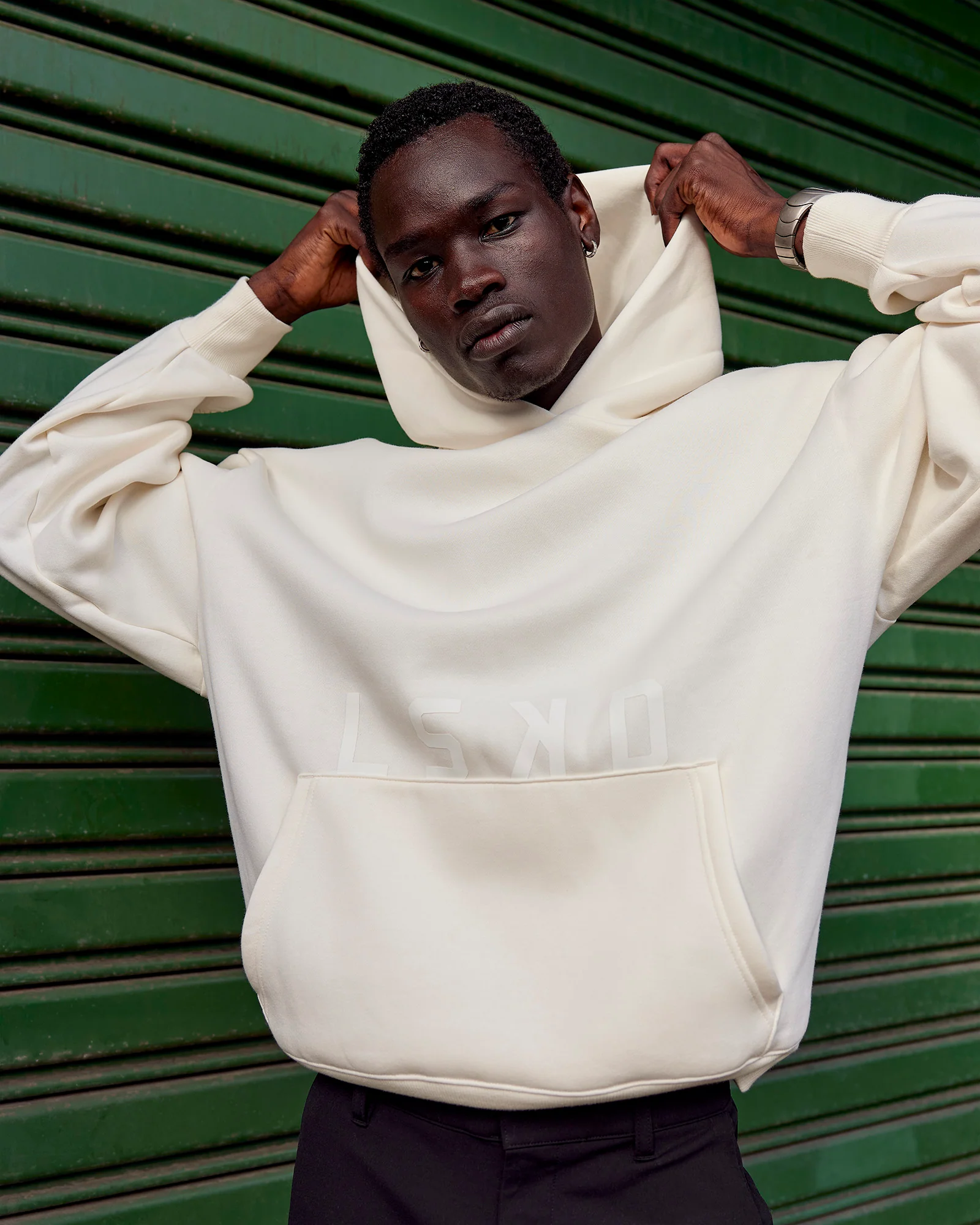 Shadow Mode Oversized Hoodie - Off White