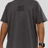 Move Fast Heavyweight Oversized Tee - Dark Storm Washed