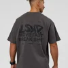 Move Fast Heavyweight Oversized Tee - Dark Storm Washed