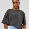 Move Fast Heavyweight Oversized Tee - Dark Storm Washed