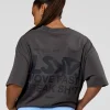 Move Fast Heavyweight Oversized Tee - Dark Storm Washed