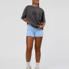 Move Fast Heavyweight Oversized Tee - Dark Storm Washed