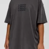 Move Fast Heavyweight Oversized Tee - Dark Storm Washed