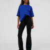 Sticker Heavyweight Oversized Tee - Electric Indigo-Baltic Sea
