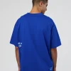 Sticker Heavyweight Oversized Tee - Electric Indigo-Baltic Sea