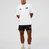 Static Grit Heavyweight Oversized Tee - White-Electric Indigo