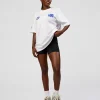 Static Grit Heavyweight Oversized Tee - White-Electric Indigo
