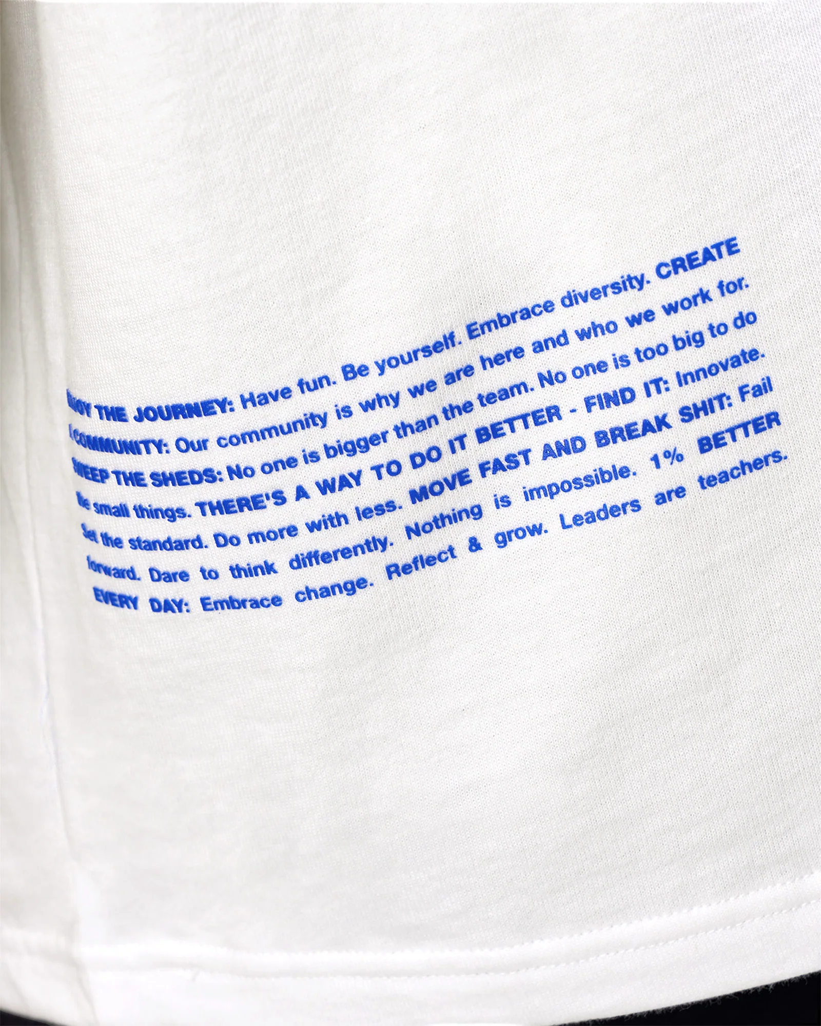 Static Grit Heavyweight Oversized Tee - White-Electric Indigo