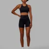 Resistance Ribbed Sports Bra - Black