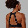 Resistance Ribbed Sports Bra - Black