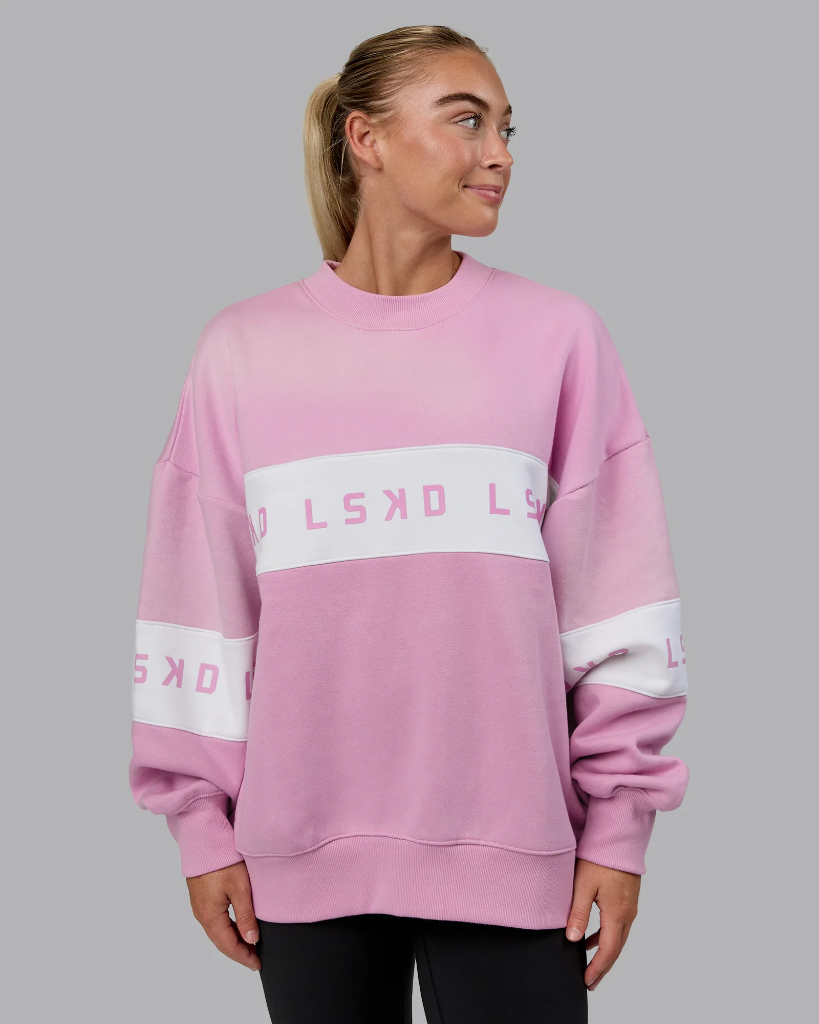 Disc Oversized Sweater - Multi-Bubblegum