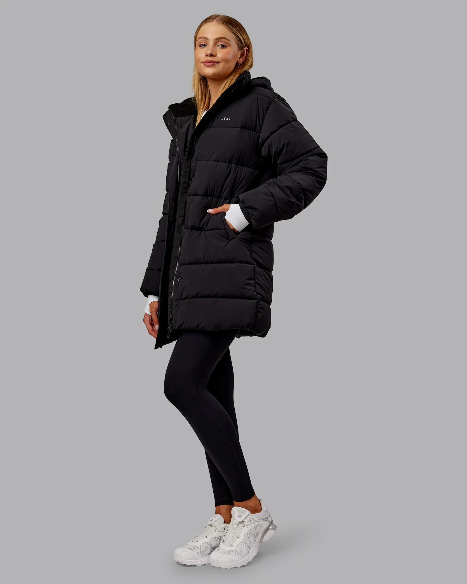 Go-To Puffer Long Jacket - Black