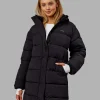 Go-To Puffer Long Jacket - Black