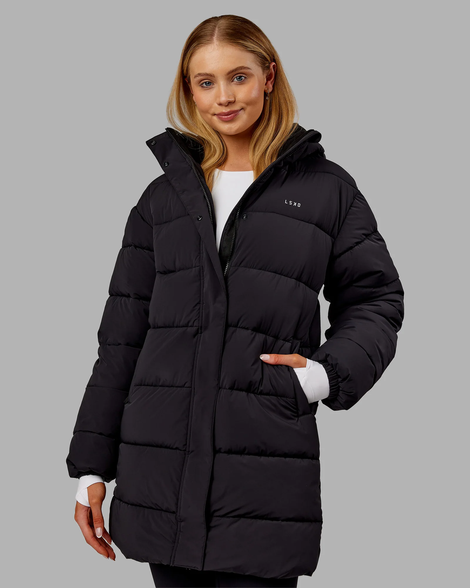Go-To Puffer Long Jacket - Black