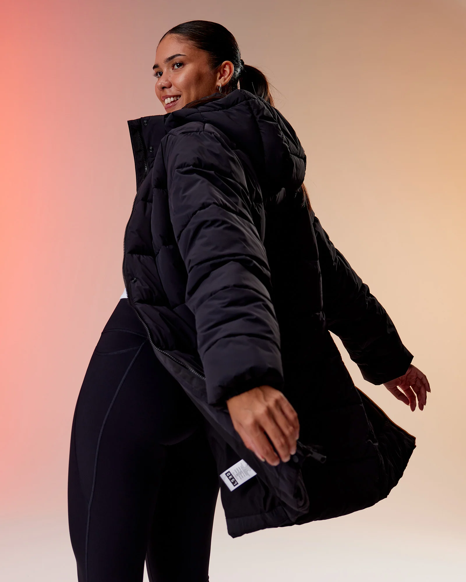 Go-To Puffer Long Jacket - Black