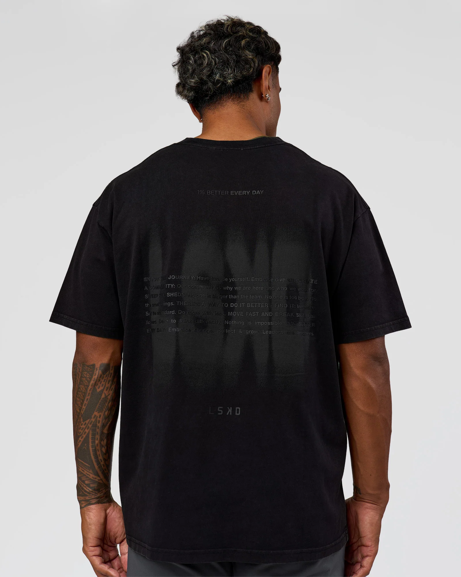 Memory In Motion Heavyweight Oversized Tee - Black Washed