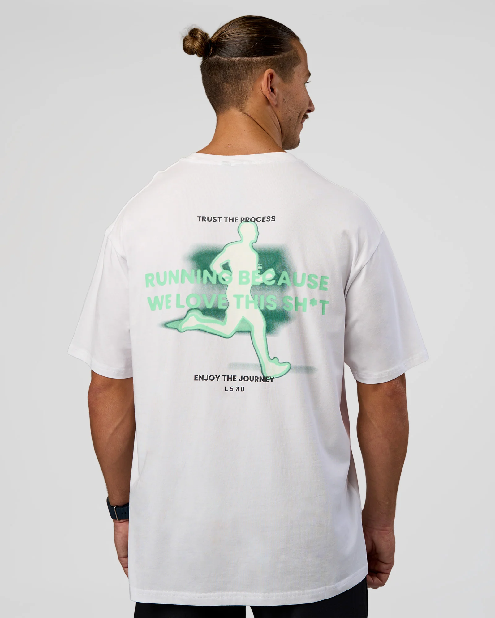 17424-high-run-flxcotton-oversized-tee-white-jelly-mint-2.webp High Run FLXCotton Oversized Tee - White-Jelly Mint
