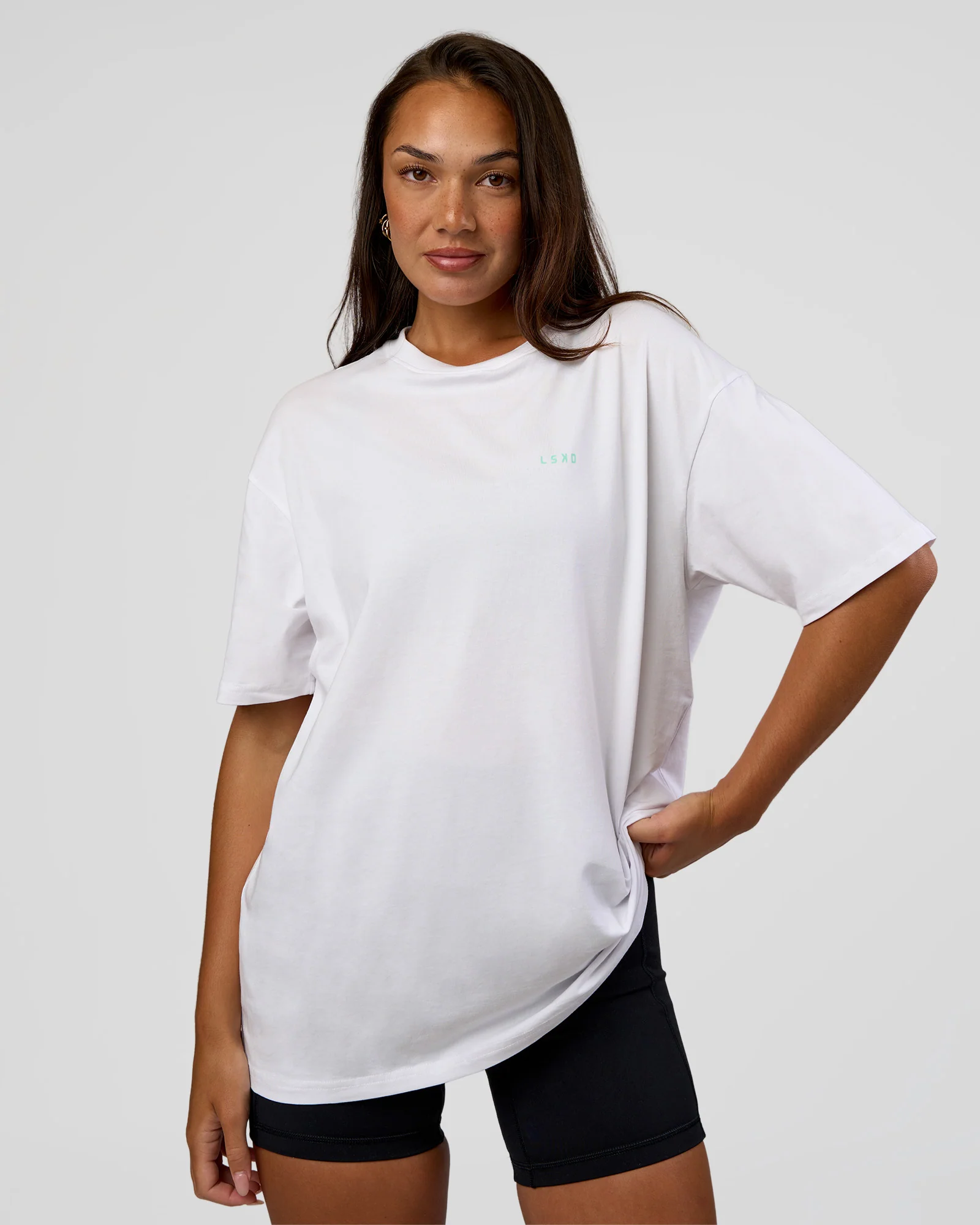 17424-high-run-flxcotton-oversized-tee-white-jelly-mint-5.webp High Run FLXCotton Oversized Tee - White-Jelly Mint