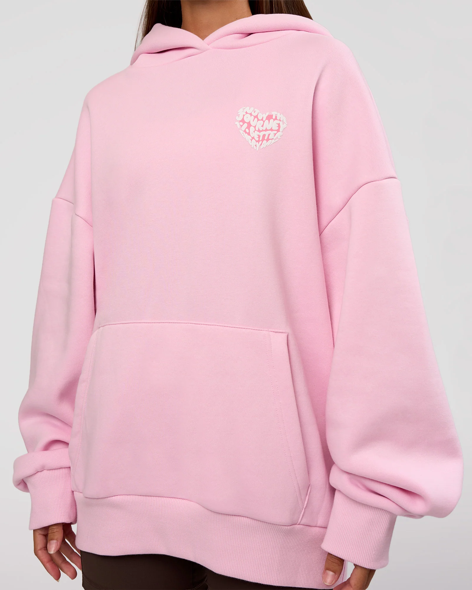 Love The Journey Unisex Oversized Hoodie - Marshmallow-White