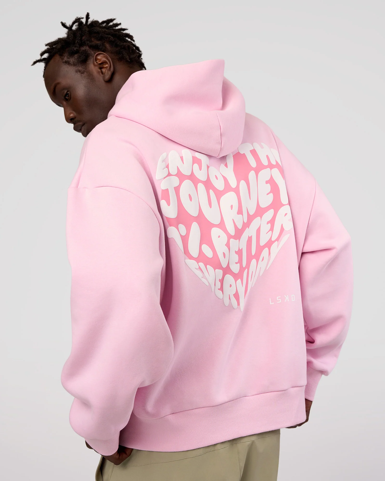 Love The Journey Unisex Oversized Hoodie - Marshmallow-White