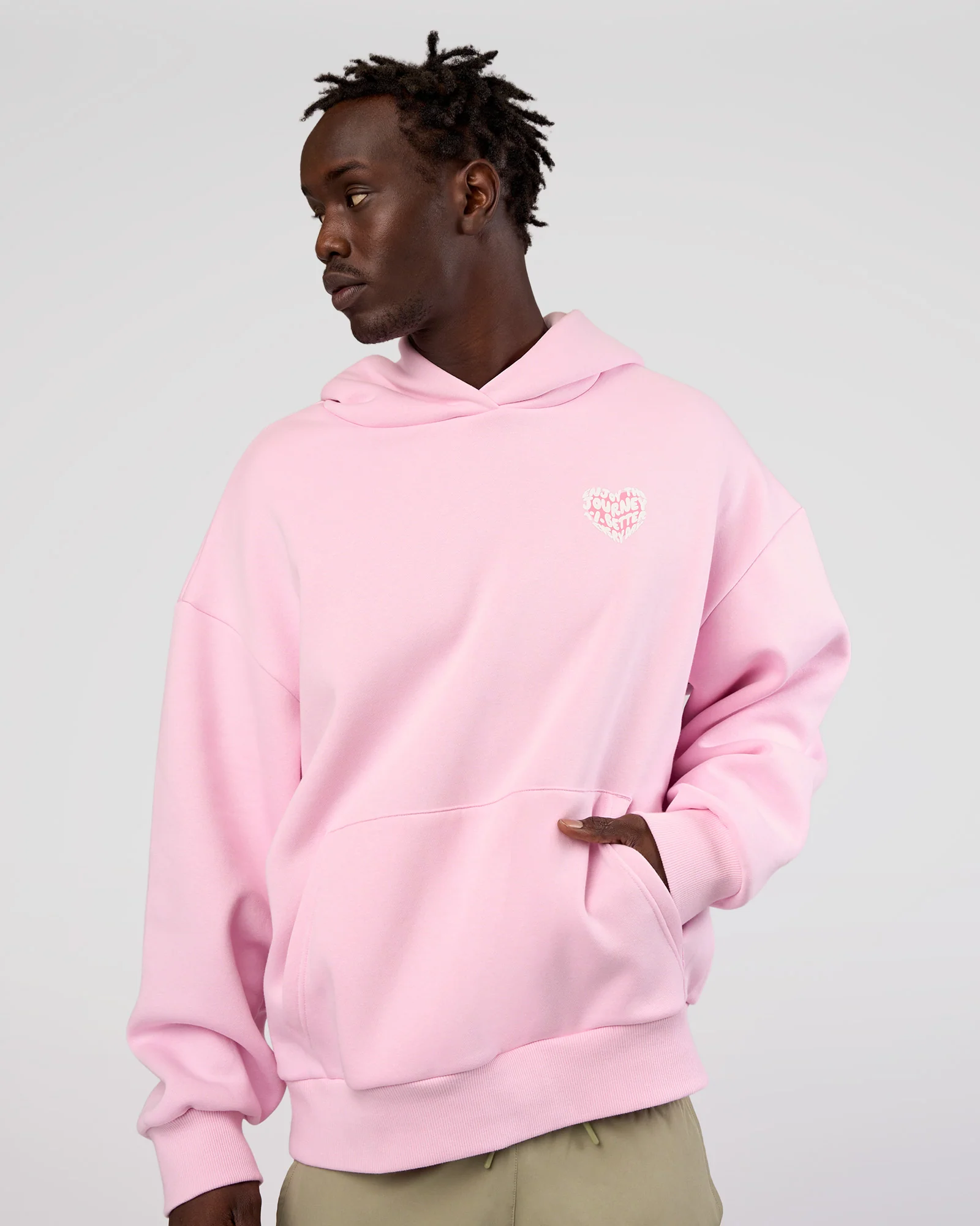 Love The Journey Unisex Oversized Hoodie - Marshmallow-White