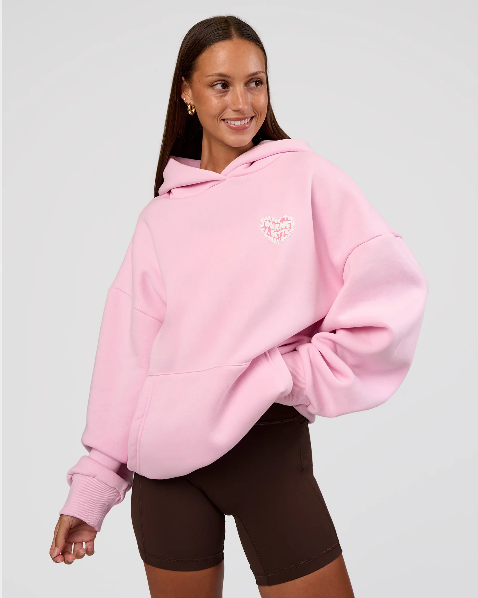 Love The Journey Unisex Oversized Hoodie - Marshmallow-White