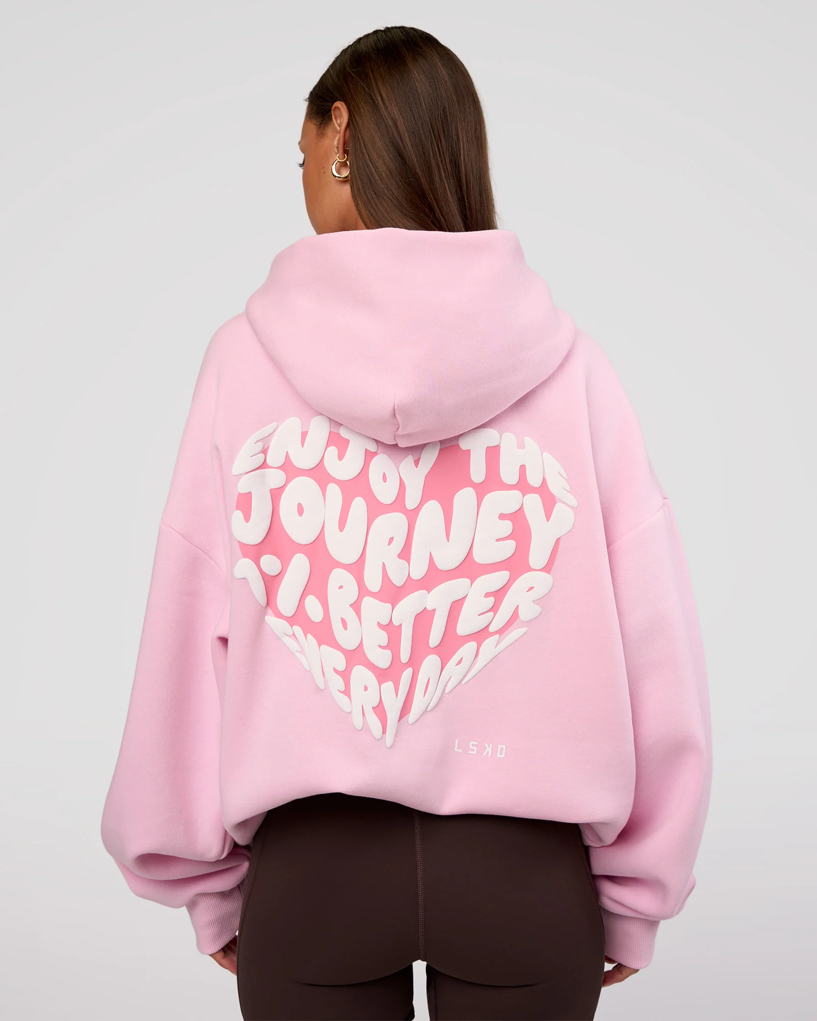 Love The Journey Unisex Oversized Hoodie - Marshmallow-White