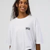 Grid FLXCotton Oversized Tee - White-Black