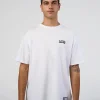Grid FLXCotton Oversized Tee - White-Black