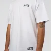 Grid FLXCotton Oversized Tee - White-Black