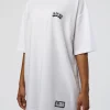 Grid FLXCotton Oversized Tee - White-Black