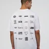 Grid FLXCotton Oversized Tee - White-Black