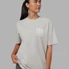 Inferno Journey FLXCotton Oversized Tee - Digital Mist Washed-White