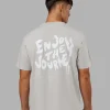 Inferno Journey FLXCotton Oversized Tee - Digital Mist Washed-White