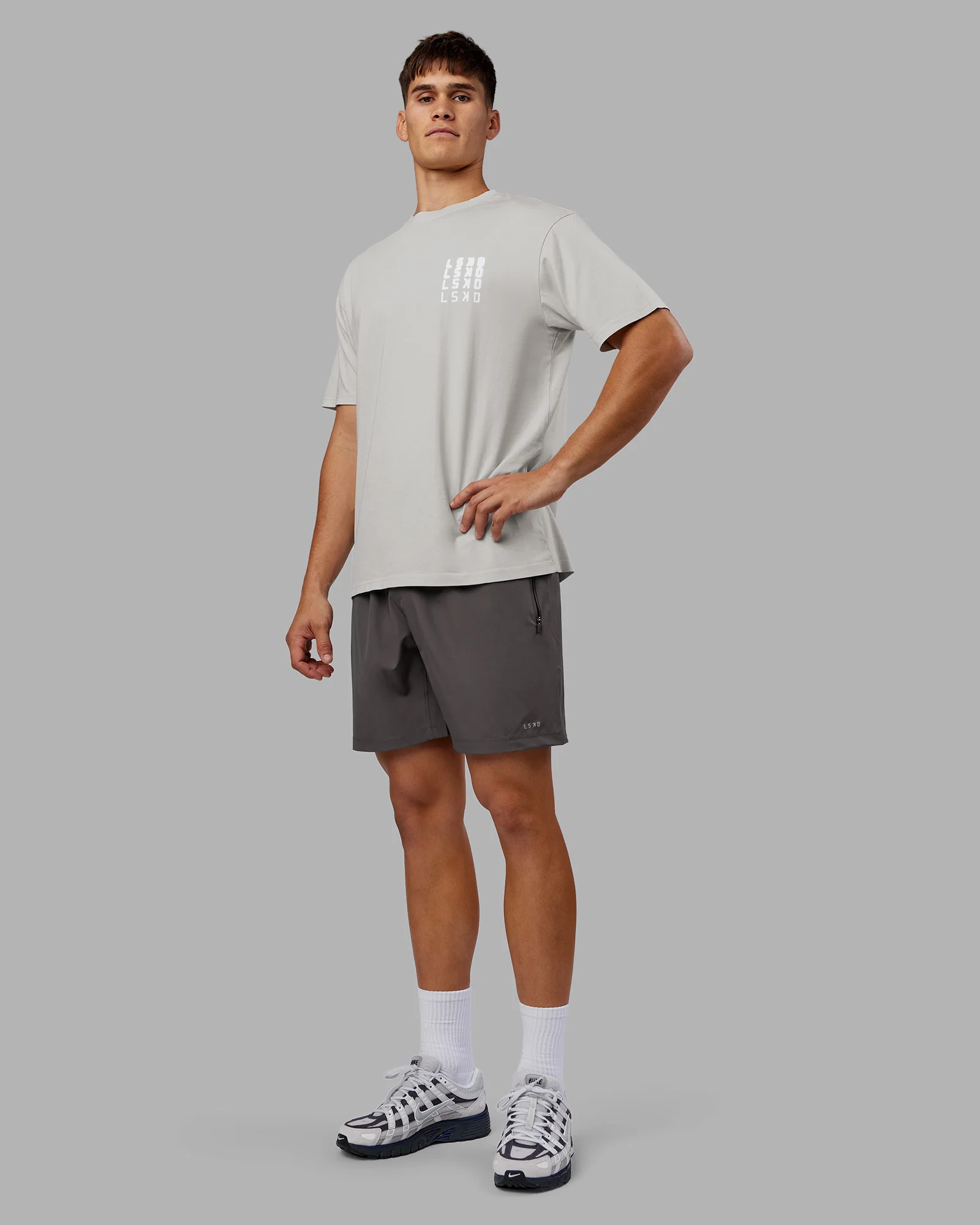 Inferno Journey FLXCotton Oversized Tee - Digital Mist Washed-White