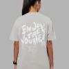 Inferno Journey FLXCotton Oversized Tee - Digital Mist Washed-White