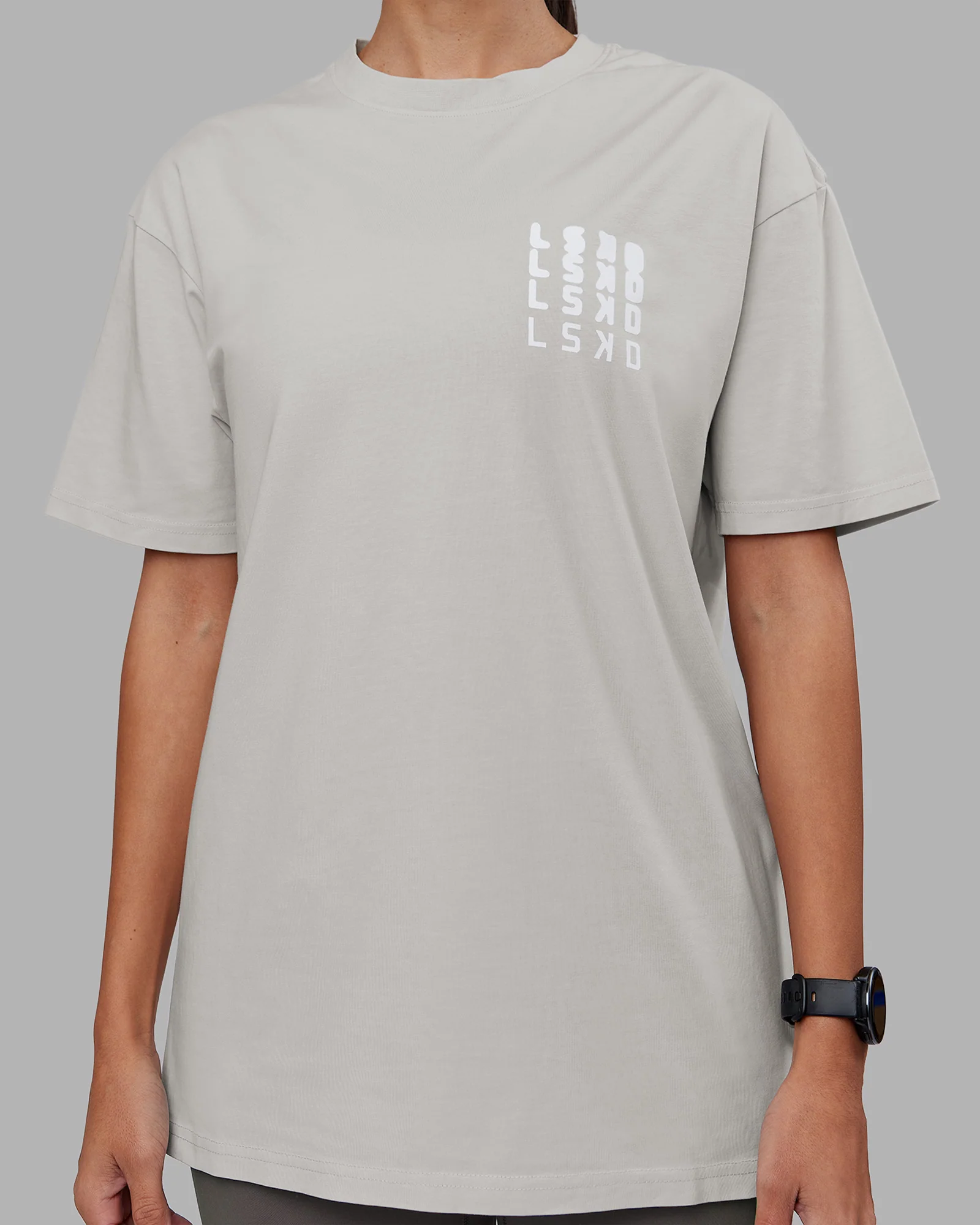 Inferno Journey FLXCotton Oversized Tee - Digital Mist Washed-White