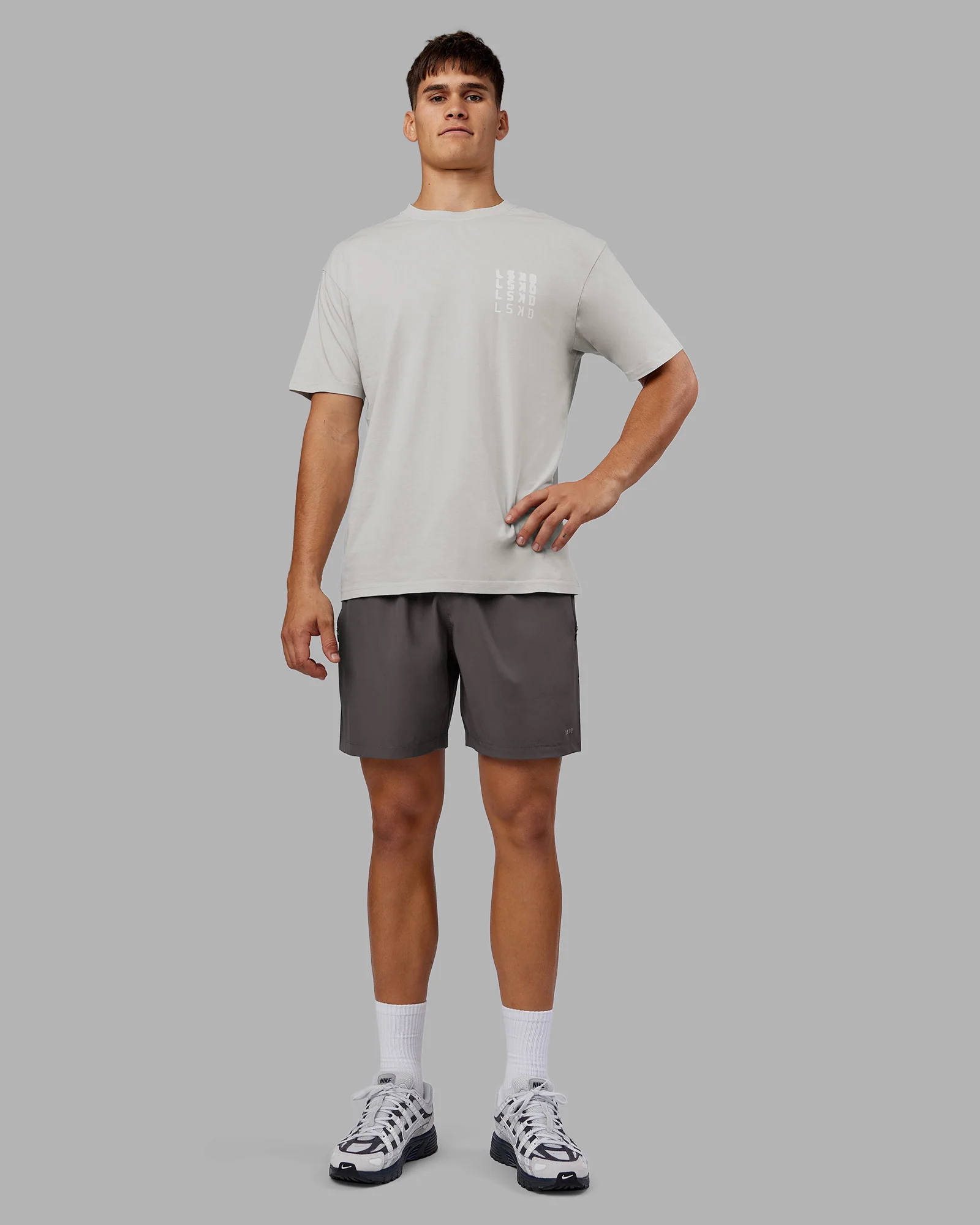Inferno Journey FLXCotton Oversized Tee - Digital Mist Washed-White