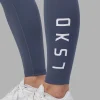 Rep Ultra High-Rise Full Length Legging Pockets - Night Shadow-White