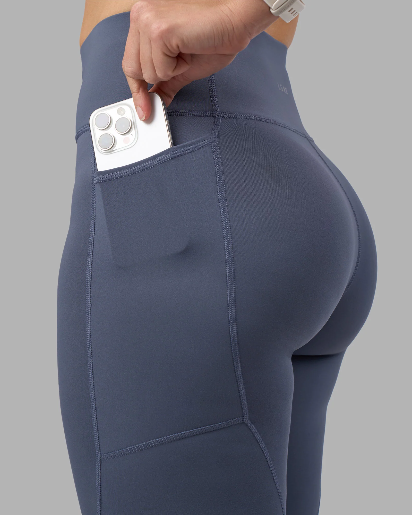 Rep Ultra High-Rise Full Length Legging Pockets - Night Shadow-White