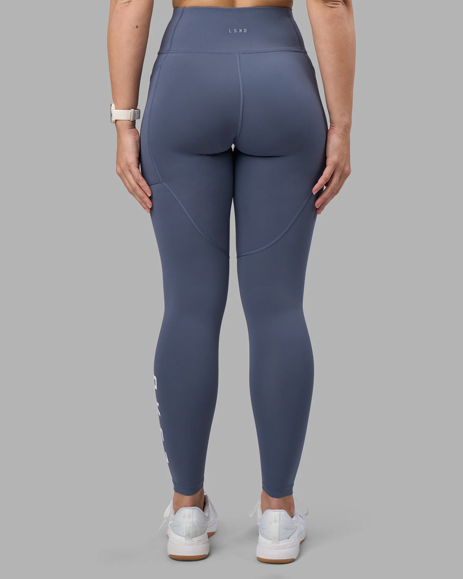 Rep Ultra High-Rise Full Length Legging Pockets - Night Shadow-White