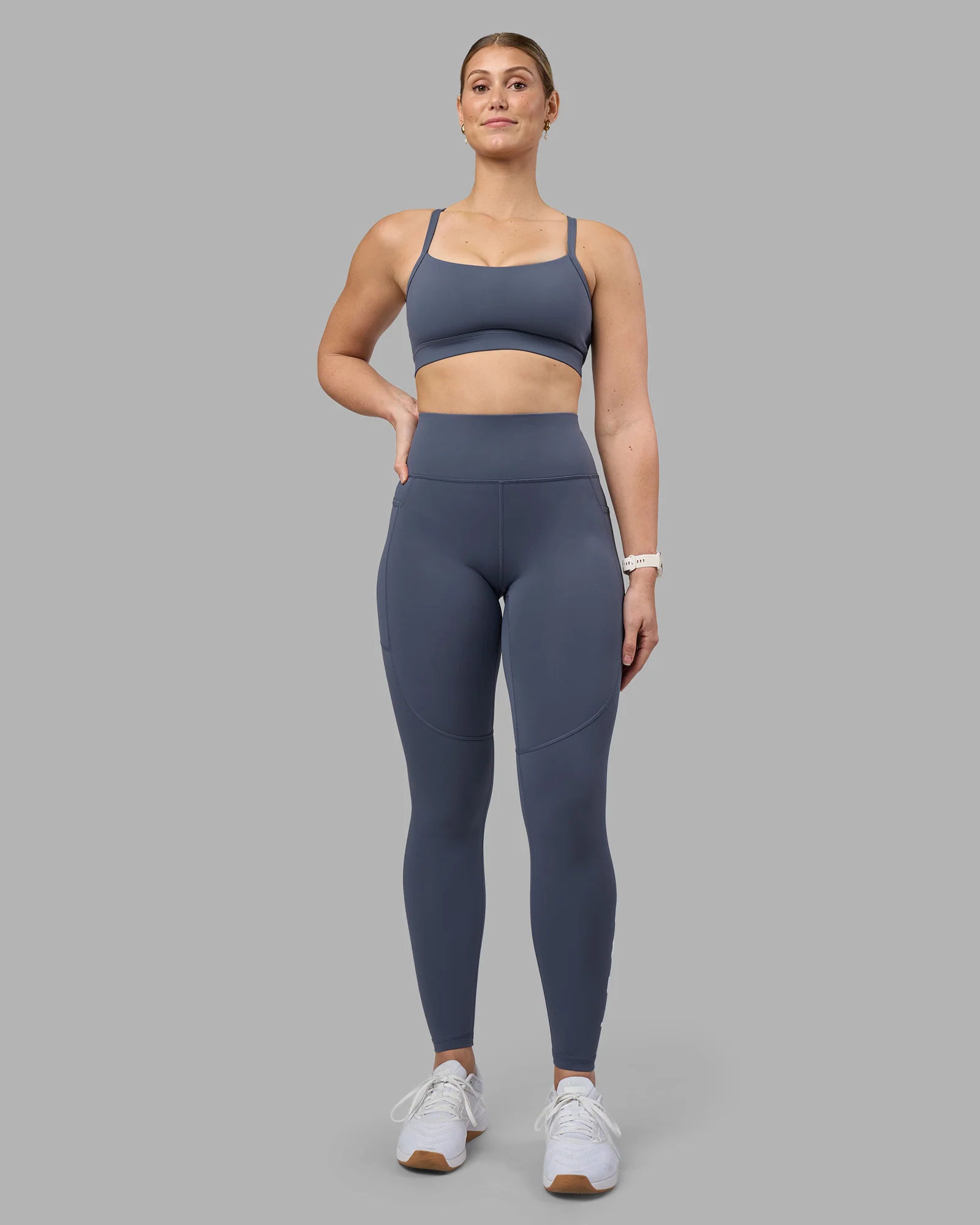 Rep Ultra High-Rise Full Length Legging Pockets - Night Shadow-White